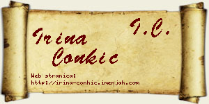 Irina Čonkić vizit kartica
